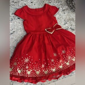 Disney Red and Gold Formal Kids Dress